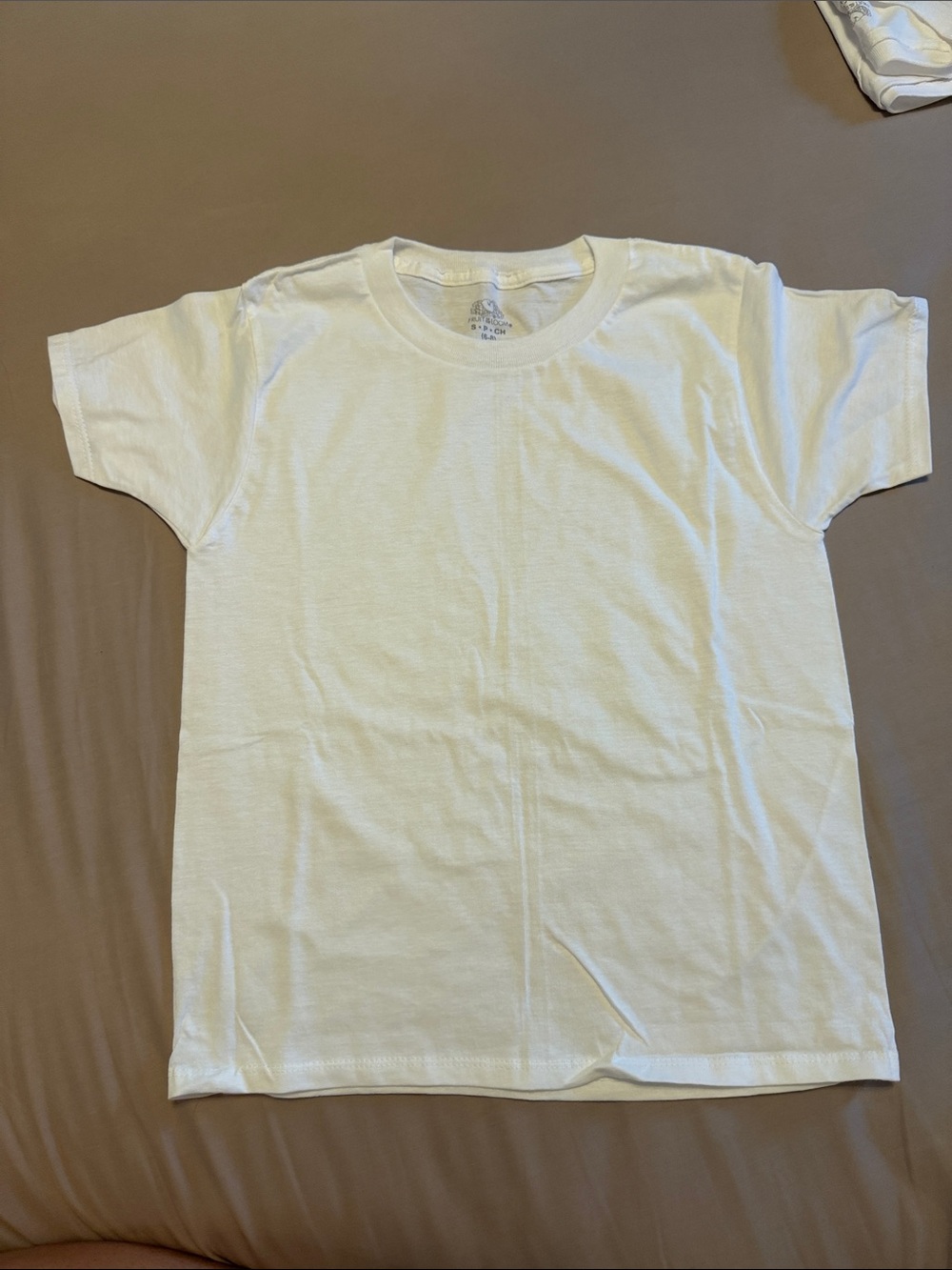 Fruit of the Loom White Kids Short Sleeve Tee